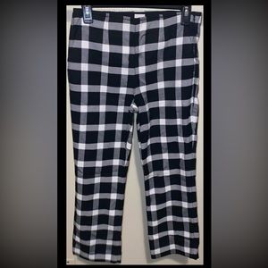 GAP Plaid Dress Pants 2 Petite Flare Crop